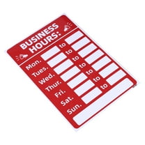 Uxcell Business Hour Sign Self Adhesive Operation Hour Sticker Red