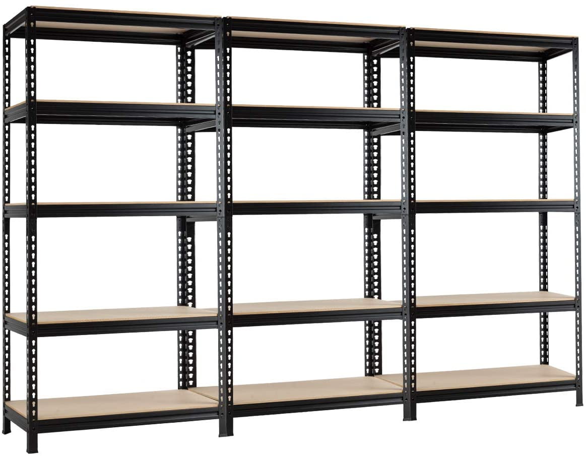 5 Tier Heavy Duty Garage Shelves Shelving Racking Boltless Industrial Storage 