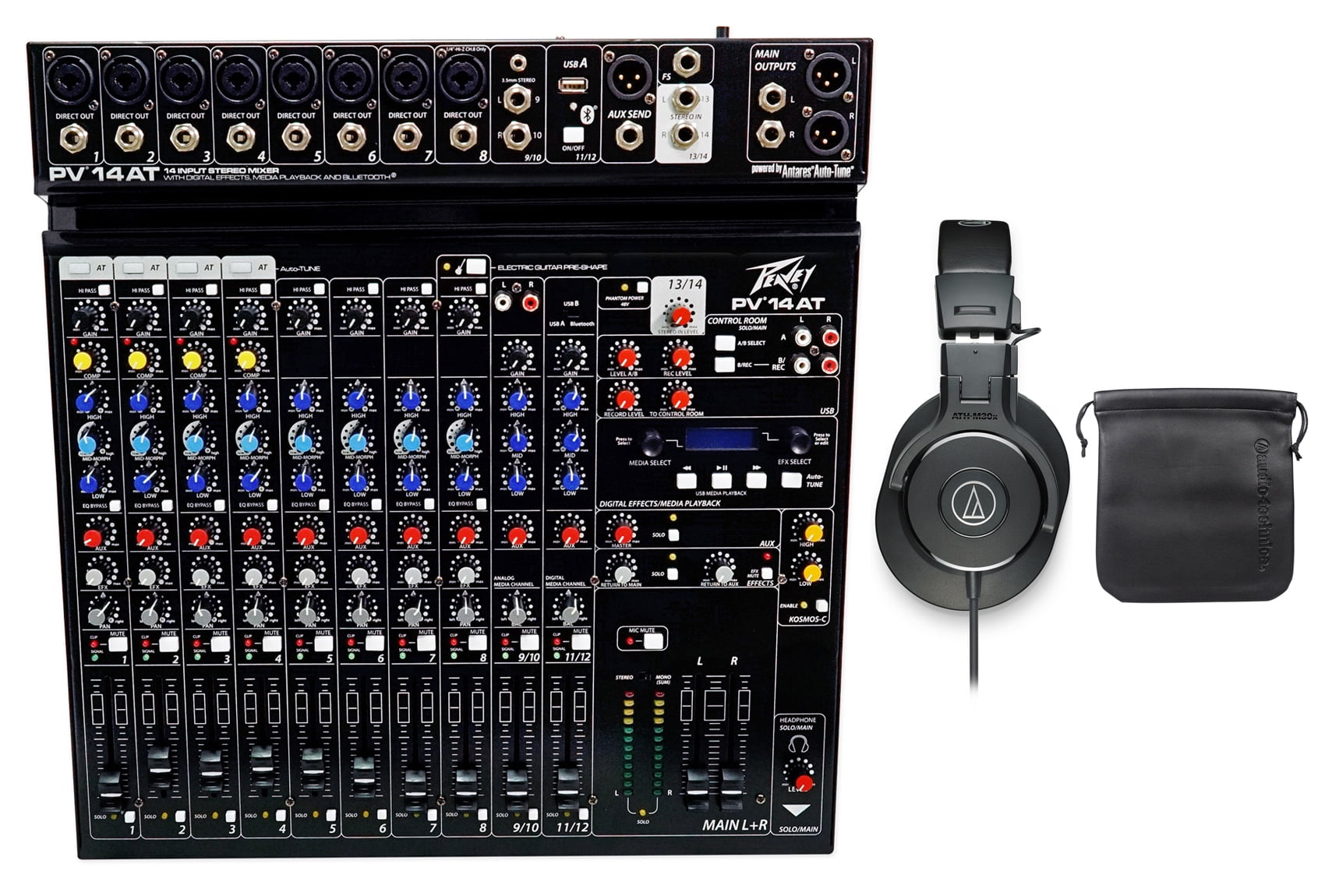Peavey PV 14AT PV14AT Mixer,8 mic