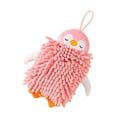 thumbnail image 3 of Tela de limpieza de toallas manuales colgantes de Chenille pequeño, caricatura, absorbente, con bucle para cocina y baño toalla de limpieza divertida rosa, 3 of 8