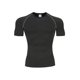 thumbnail image 2 of Ropa de fitness para deportes al aire libre para hombres, camiseta de manga corta de secado rápido, mallas elásticas de entrenamiento profesional para hombres, 2 of 4