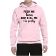thumbnail image 3 of Wild Bobby, Black Feed Me Tacos And Tell Me I'm Pretty Cinco de Drinco Cinco De Mayo Unisex Hoodie Sweatshirt, Light Pink, XX-Large, 3 of 5