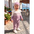 thumbnail image 6 of RUINIXCW Baby Girl Fall Outfits Contrast Color Long Sleeve Romper Pants Headband Hat, 6 of 8