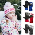 thumbnail image 6 of Eoperou 1 Pair Children Winter Gloves Thicken Waterproof Windproof Rough Palm Great Friction Keep Warm Full Fingers Elastic Wrist Camping Skiing Gloves Outdoor Activities, 6 of 8