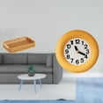 thumbnail image 2 of Cestas de almacenamiento,Cestas de almacenamiento de cocina tejidas con asas hechas a mano,Cestas de pan redondas Bandejas para servir Rectángulo,Reloj de pared,Reloj de pared redondo moderno, 2 of 8