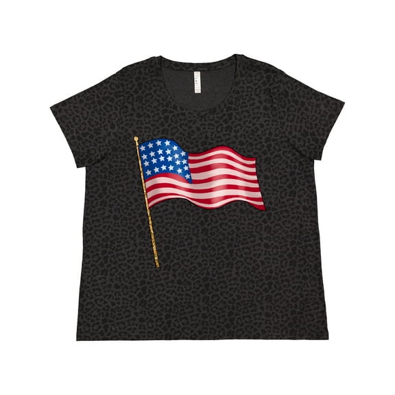 Inktastic American Flag Design Women's Plus Size T-Shirt
