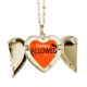 thumbnail image 1 of Rojo feliz el temor a los fantasmas de Halloween Collar colgante en forma de melocotón con alas Unbranded M, 1 of 3