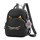 thumbnail image 3 of Bolsa Para La Escuela Bolso Mochila para adolescentes Mochilas escolares de cuero Mochila cuadrada de dibujos animados para niñas (Negro), 3 of 9