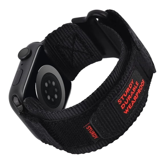 RoseOcean Tactical Nylon Band for Apple Watch Ultra 2 49mm 46mm 45mm 44mm 42mm Sport Loop Strap Series 10 9 8 7 6 SE 5 4 3