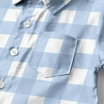 thumbnail image 5 of AUNVITO Boys & Girls School Uniform Shirt Checkered Pocket Short Sleeve Casual Cute Stylish, 5 of 7