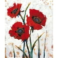 thumbnail image 2 of OToole, Tim 12x14 Gold Ornate Wood Framed with Double Matting Museum Art Print Titled - Red Poppy Fresco I, 2 of 4