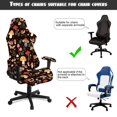 thumbnail image 6 of SCRAWLGOD Mushroom Butterfly Spot Print Black 4 Pieces Gaming Chair Covers with Armrest Covers Dustproof Scratch Resistant Gaming Chair Cover Set Elastic Computer Chair Seat Slipcovers, 6 of 7