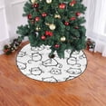 thumbnail image 2 of FMSHPON Kittens Comic Cat Xmas Christmas Tree Skirt Stand Mat for Holiday Party Decoration Indoor Outdoor 36 inches, 2 of 3