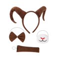 thumbnail image 2 of Diadema de cuernos de antílope, banda para el cabello única para animales, disfraz de cosplay, fiesta temática Marrón, 2 of 8