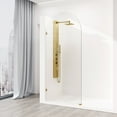 thumbnail image 4 of VIGO Arden 34 in. W x 78 in. H Frameless Fixed Shower Screen Door in Matte Brushed Gold with 3/8 in. (10mm) Clear Glass, 4 of 11