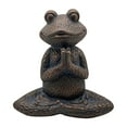 thumbnail image 1 of Sagebrook Home Résine, 17" H Yoga Grenouille, Mettalic Bleu, 1 of 1