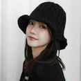 thumbnail image 2 of CoCopeaunts Women Soft Knit Bucket Hat Solid Color Bucket Hat Autumn Winter Knit Beanie Fisherman hat, 2 of 7