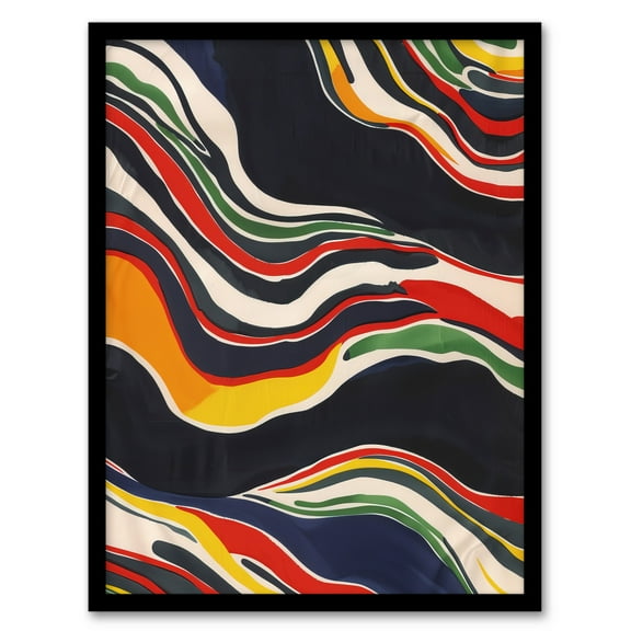 Artery8 Abstract Colourful Geology Painting Modern Living Room Art Print Framed Poster Wall Decor 12x16 inch