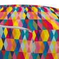 thumbnail image 2 of Geometric Ottoman Pouf, Colorful Rhombuses Repetition Modernistic Lozenges Art Contemporary Vibes, Decorative Soft Foot Rest with Removable Cover Living Room and Bedroom, Multicolor, by Ambesonne, 2 of 3
