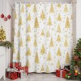 thumbnail image 6 of Small Stall Shower Curtain 36x72 Inch Narrow Half Size Yellow Christmas Tree Bath Curtains Bathroom Decor, Xmas Trees Snwoflake Winter Waterproof Fabric Shower Curtain Set with Hooks 36 Inch, 6 of 8