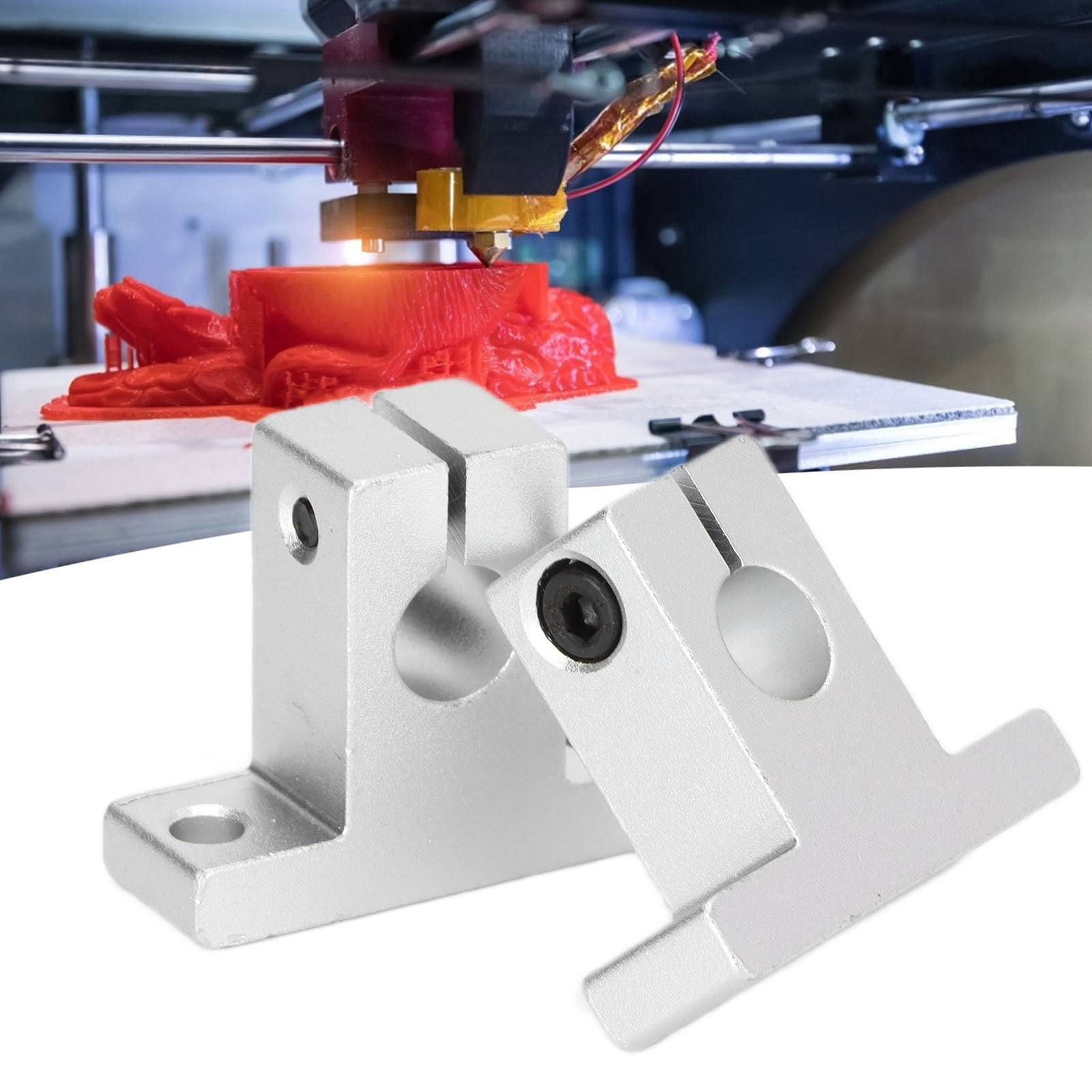 Tebru Linear Motion Rod Shaft Guide,2pcs Linear Motion Shaft Bearings