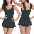 thumbnail image 2 of GYUJNB Womens One Piece Swimsuits Skirt Swimsuit Belly Thin Skirt Solid Color Temperament Swimsuit,M, 2 of 9