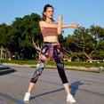 thumbnail image 5 of Wolf High Waist Printed Yoga Leggings Gym Pants Capris for Women, Not See-Through, Suitable for Running, Fitness, Yoga, 5 of 6