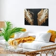 thumbnail image 7 of Shadudu Angel Wings Canvas Wall Art Artwork Black And Picture Angel Wing Abstract Canvas Feather Art Print Angel WingAbstract Angel Painting For Living Room 36x24in, 7 of 7