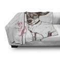 thumbnail image 3 of Jack Russell Soft Flannel Fleece Blanket, Sketch Dog with All You Need is My Love Words Purebred Animal Design, Cozy Plush for Indoor and Outdoor Use, 50" x 60", Pink Brown and White, by Ambesonne, 3 of 6