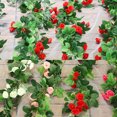 thumbnail image 3 of Gwong Decoración hogareña 36 Cabeza Seda artificial Rosa Vid Fiesta de boda Home Jardín Celebración Decoración Gwong 21029882, 3 of 7
