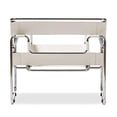 thumbnail image 3 of Jericho Leather Accent Arm Chair in White, 3 of 5