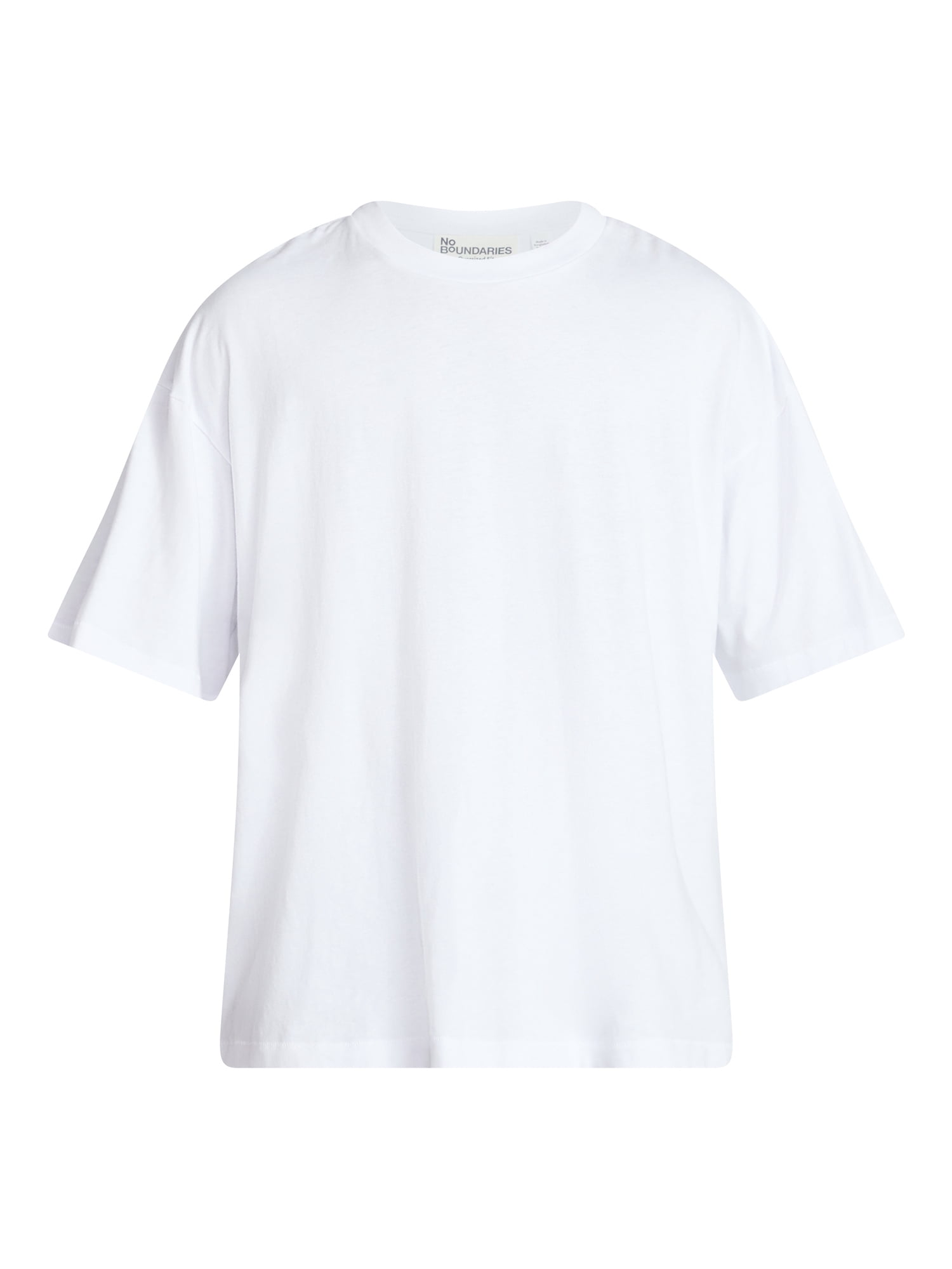 No Boundaries Men's Oversized Boxy Tee with Short Sleeves, XS-4XLT