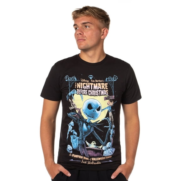 Disney The Nightmare Before Christmas Men's The Pumpkin King Poster Jack Skellington T-Shirt