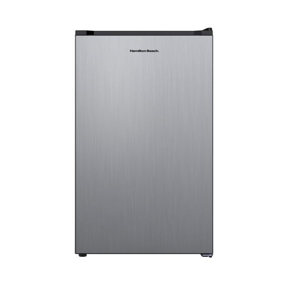 Hamilton Beach 4.3 Cu.Ft Mini Fridge, All Refrigerator (No Freezer), Compact Refrigerator, Energy Star, Reversible Door, Stainless Steel