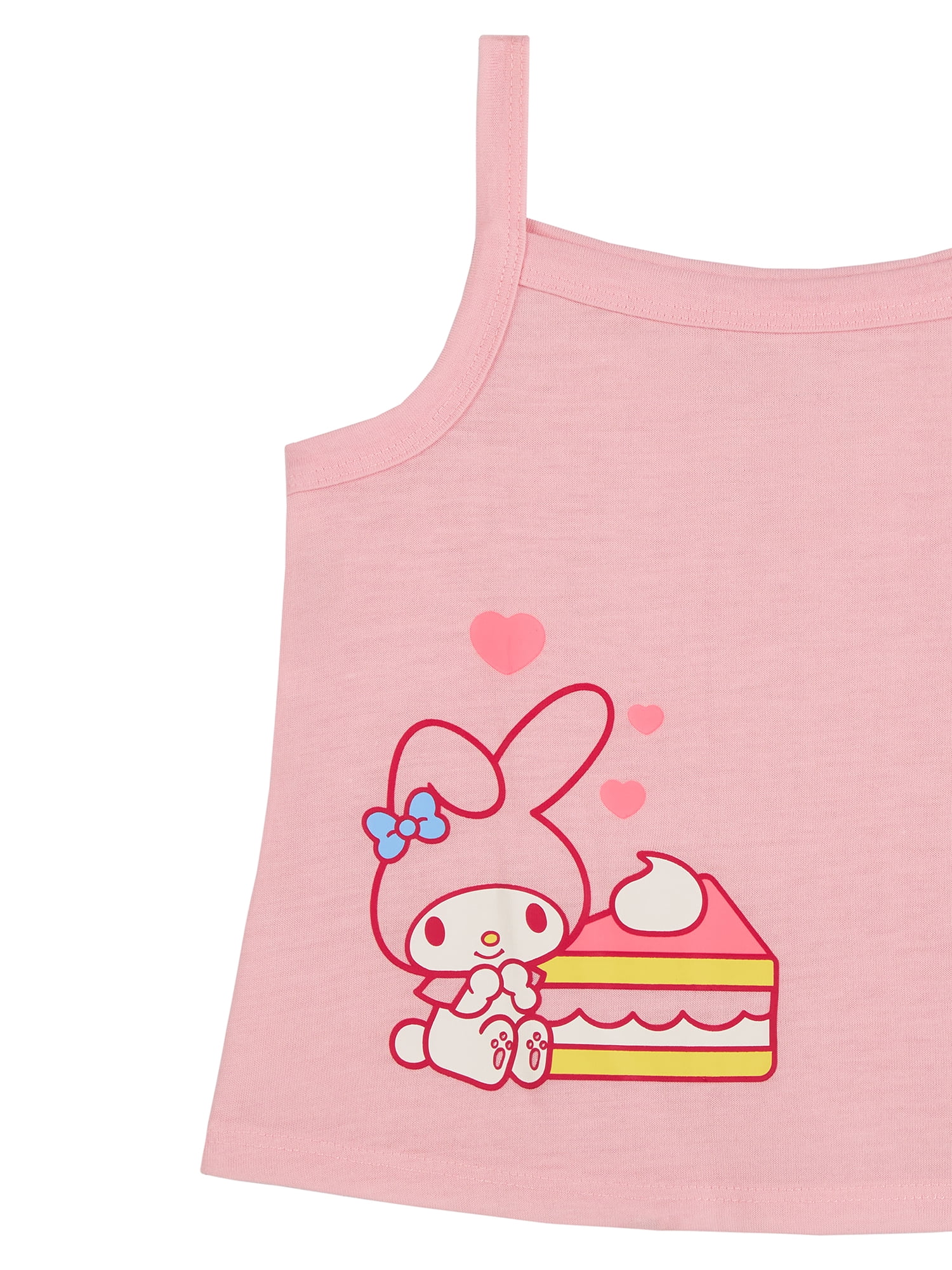Hello Kitty x Wonder Nation Girls Tank and Sleep Pant Pajama Set, 2-Piece, Sizes 4-18