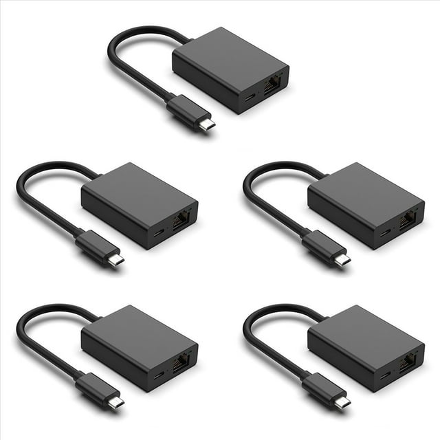 5X Adaptador Ethernet de Tarjeta de Red Micro-USB Adaptador de Tarjeta de Red de 100M para Enrutador Conmutador Ethernet 4K