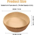 thumbnail image 3 of Papier Jetable pour Friteuse à Air Chaud, Garde la Friteuse Propre avec une Surface Antiadhésive Non Toxique, Compatible avec les Modèles de 3L-5L, Résistant à la Chaleur jusqu'à 220°C, Couleur Bois (Lot de 100), 3 of 7