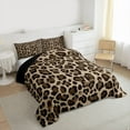 thumbnail image 3 of Homewish Cheetah Print Full Size Comforter Sets 3-Piece for Female Men Adults,Jungle Animal Leopard Bedding Comforter Set,Woodland Wildlife Lightweight Bedding Sets,Ultra Soft Home Decor,Reversible, 3 of 8