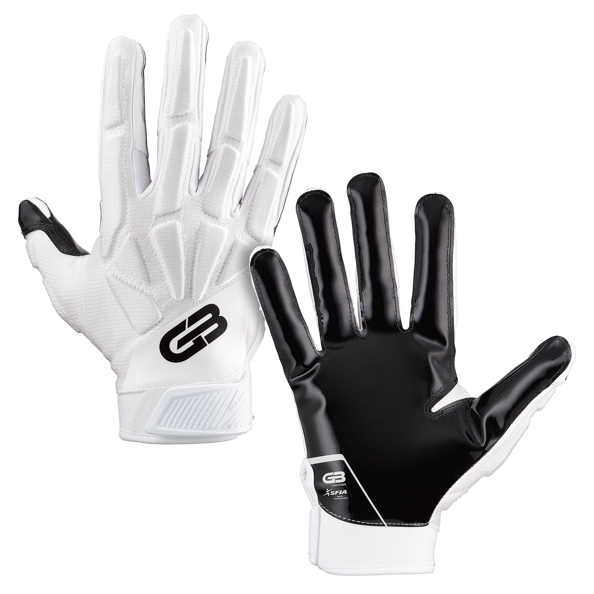 M Medium Cutters Rev Pro 3D Football Gloves Blue 
