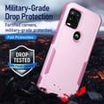 thumbnail image 3 of Xhy Moto G Stylus 5G 2021 Case Military Grade Full Body Double Layer Protection Shock and Drop Resistant TPU Durable Removable for Motorola Moto G Stylus 5G 2021 Phone - Pink, 3 of 8