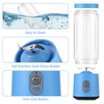 thumbnail image 2 of Portable Blender USB Rechargeable 15oz Personal Blender for Shakes and Smoothies Waterproof Leakproof-Lid Stainless Steel Blades Fresh Juice Blender for Home Travel Sport Office Blue, 2 of 7