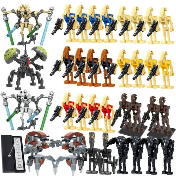 35PCS Clone Wars Battle Droids Army Action Figures Building Blocks Toys Set, Commando Droids Super Battle Droids