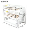 thumbnail image 5 of Twin Triple Bunk Bed with Storage Staircase - White, Twin Size, Pine Wood. Separate Design for Versatile Use. Perfect for Bedroom Space Saving., 5 of 13