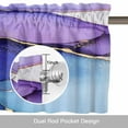 thumbnail image 6 of Ombre Purple Gold Marble Texture Valance Curtain Abstract Waves Art Window Valances Rod Pocket Short Curtains Window Treatments for Kitchen Bedroom Bathroom Laundry 60" x 14", 6 of 9