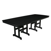 POLYWOOD NCT4496BL Nautical 44' x 96' Dining Table in Black