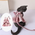 thumbnail image 2 of Falda a cuadros para mascotas, correa para el pecho, cuerda de tracción, chaleco para pasear perros y gatos, ropa, artículos para ositos de peluche, 2 of 5