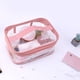 thumbnail image 4 of Guardurnaity Bolsa de cosméticos transparente con estilo, organizador y a la moda, de PVC, para artículos de tocador, de viaje Bolsas de maquillaje Vino rojo, 4 of 6