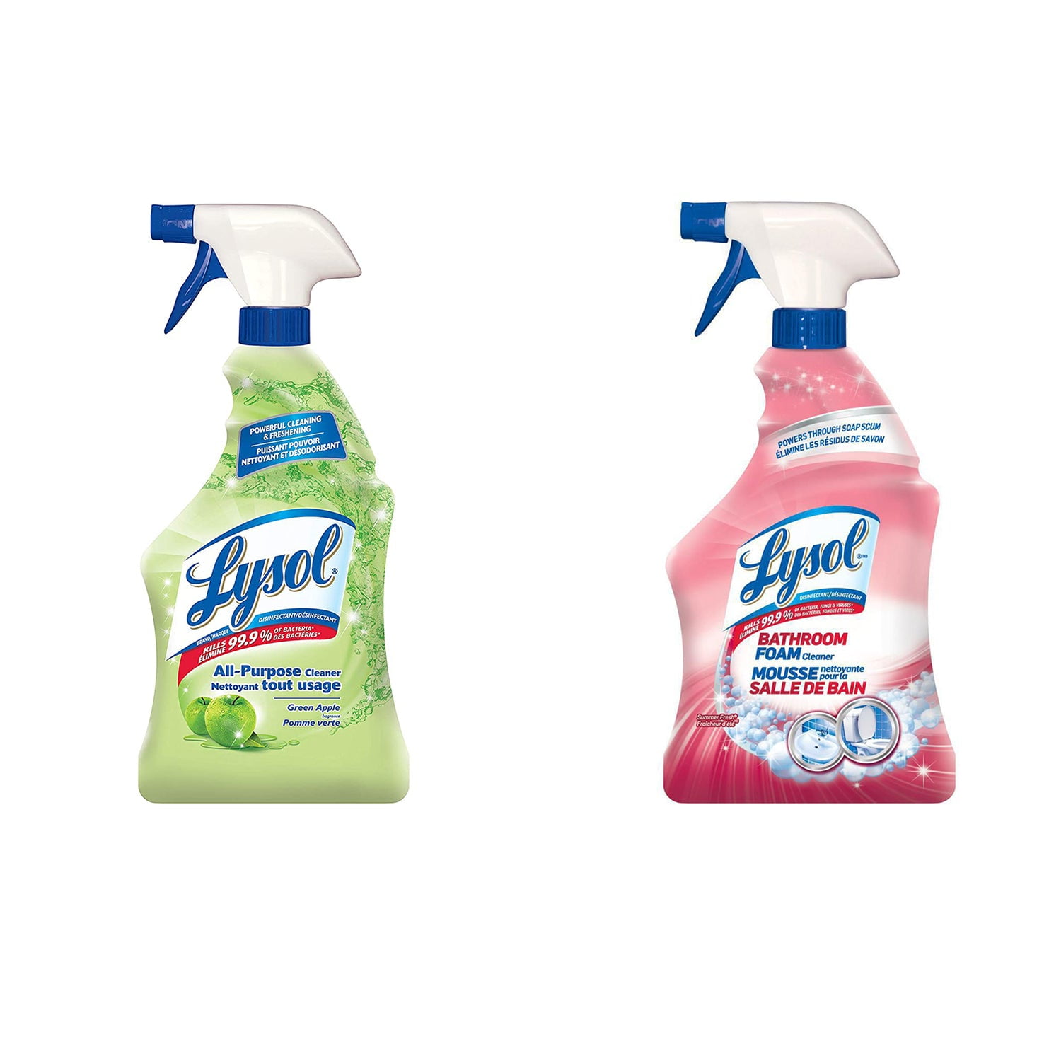 Lysol All Purpose Cleaner, Trigger, Green Apple, 650ml, Powerful