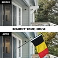 thumbnail image 3 of G128 Combo Pack: 6 Feet Tangle Free Spinning Flagpole (Black) Belgium Belgian Flag 3x5 ft Printed 150D Brass Grommets (Flag Included) Aluminum Flag Pole, 3 of 9