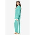 thumbnail image 6 of Roaman's Women's Plus Size Side Stripe French Terry Pull On Pant Set, 6 of 6
